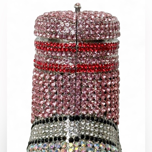 Champagne Bottle Rhinestone Encrusted Clutch w/ Chain – Sweet Bubbly Edition - Picture 10 of 11